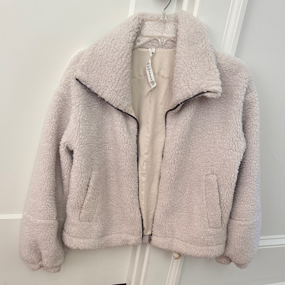 Lululemon Athletica Cream Teddy Jacket